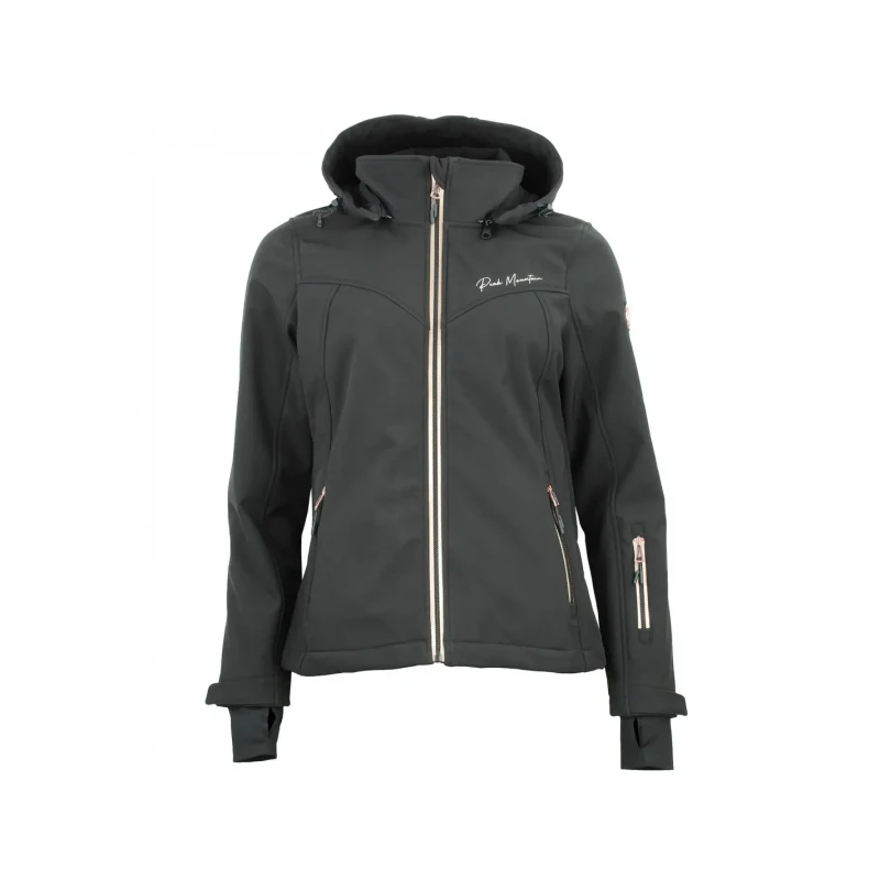 Image of Peak Mountain Womens jacket Peak Mountain Softshell Amaleoff Noir Female M AMALEO/FF/NOIR/FUSHIA