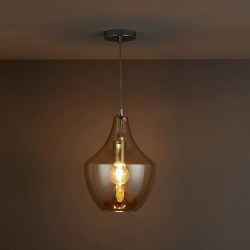 Image of Inlight Honor Pendant Champagne Antique Brass Effect Pendant Ceiling Light, (Dia)230mm