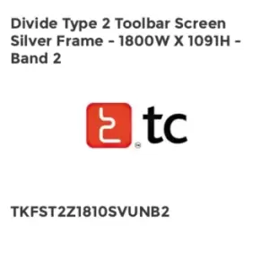 Image of Tc Divide Type 2 Toolbar Screen Silver Frame - 1800W x 1091H - Band 2