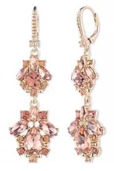 image of Ladies Marchesa PE DBL DROP-GOLD/PEACH Earrings 16G00300