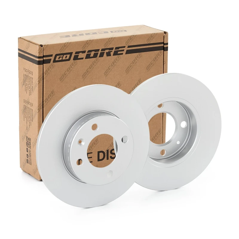 Image of goCORE GCH20569 Brake disc Front Axle, Solid, Cast Iron, Coated, without bolts/screws Cast Iron Brake Disc (82)