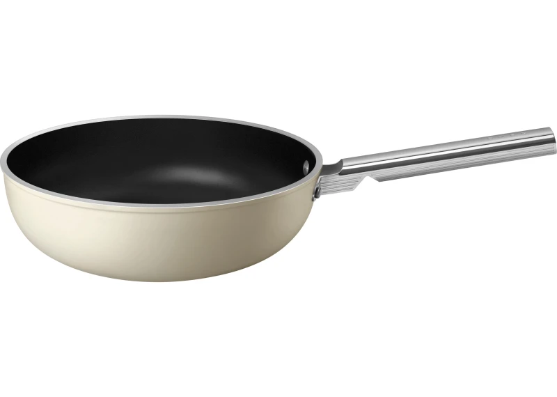Image of Smeg 50's Style Pan Wok 30cm - Cream