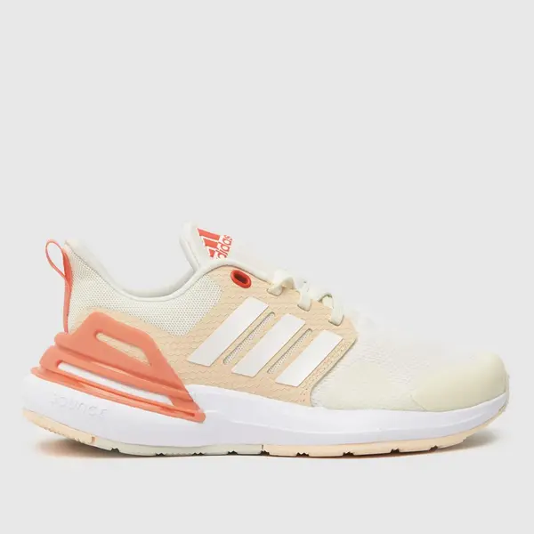 Image of adidas white & pink rapidasport Girls Junior trainers White/Pink UK 2 (EU 34)