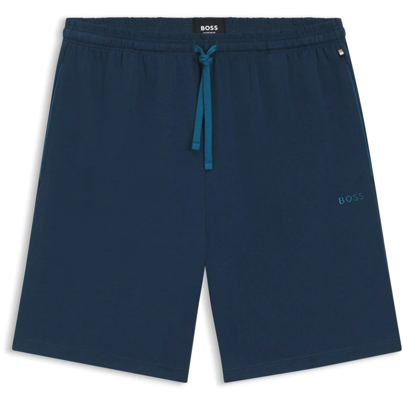 Image of Boss Mens MixMatch Short Elasticated Waistband Drawstring Shorts Open Blue male S