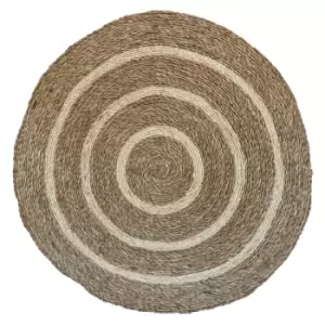 image of Ivyline Seagrass Christmas Tree Mat Spiral 120cm