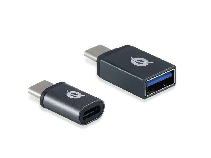Image of Conceptronic DONN04G USB-C to USB A/MicroB OTG Adapter 2-Pack. 10Gbps
