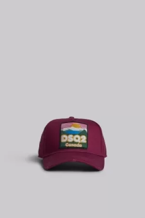 Image of DSQUARED2 Men Hat Maroon Size OneSize 100% Cotton