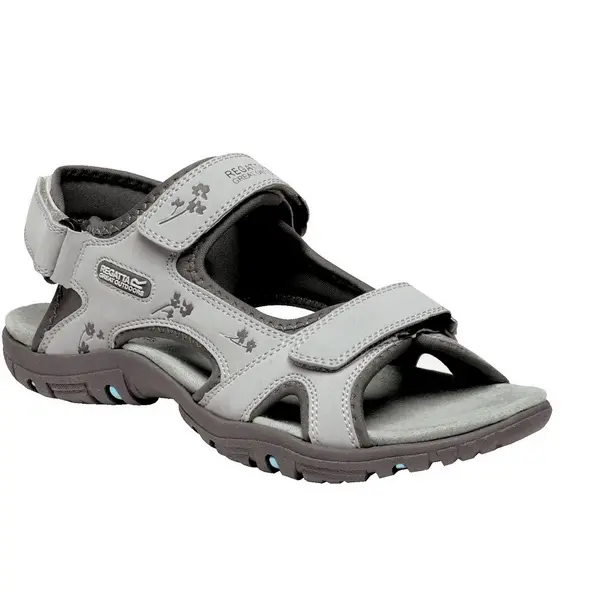 Image of Regatta Womens Lady Haris Lightweight Summer Walking Sandals UK Size 8 (EU 42) Light Steel/Granit RWF331-9UL-8