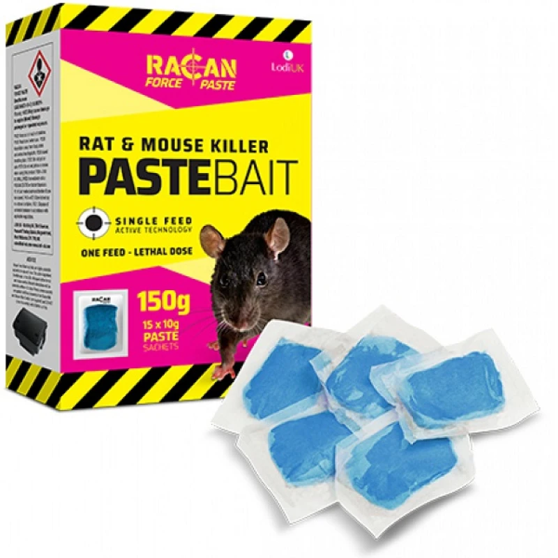 Image of Racan Force Paste, Rat and Mouse Killer - 15 x 10g sachets