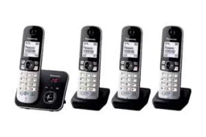 Image of Panasonic KX-TG6824GB telephone DECT telephone Caller ID Black, Silver