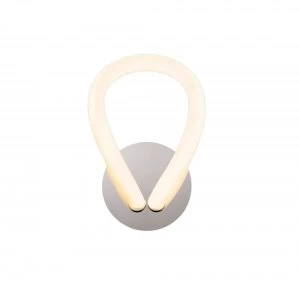 Image of Switched Wall Lamp, 12W LED, 3000K, 900lm, IP20, Chrome