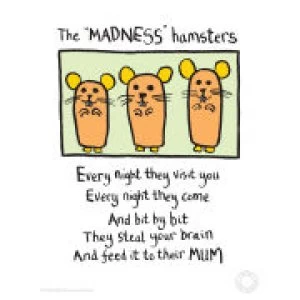 Image of Edward Monkton Fine Art Print - Madness Hamsters
