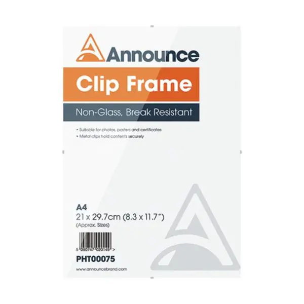 Announce Announce Metal Clip Frame A4 PHT00075 PHT00075