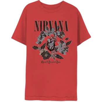 Image of Nirvana - Heart-Shaped Box Unisex Large T-Shirt - Red