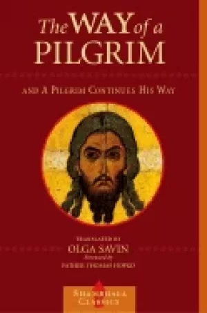 Image of way of a pilgrim and a pilgrim continues his way