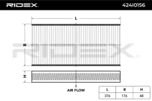 Image of RIDEX Pollen filter FIAT,PEUGEOT,TOYOTA 424I0156 1613733180,6447YK,6479A6 1497497080,6447YJ,6479A6,SU001A13881