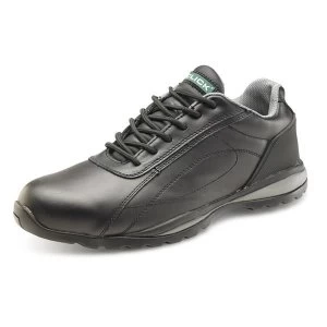 Image of Click Footwear Trainers Leather Steel Toecap Size 10 Black Ref CF7BL10