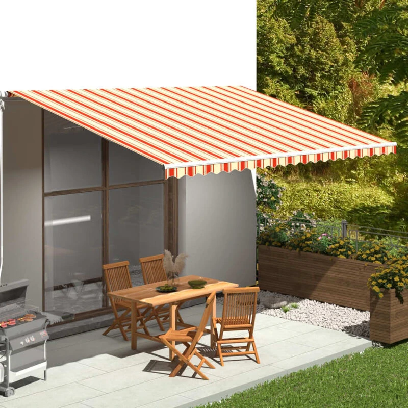 Image of VIDAXL Replacement Fabric for Awning Yellow and Orange 5x3.5 m Vidaxl 8720286150931