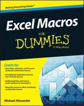 Image of Excel Macros for Dummies by Michael Alexander Book