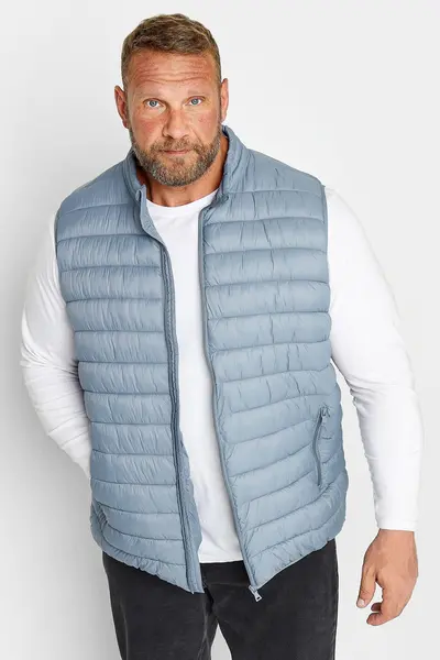 BadRhino Puffer Gilet Light Blue