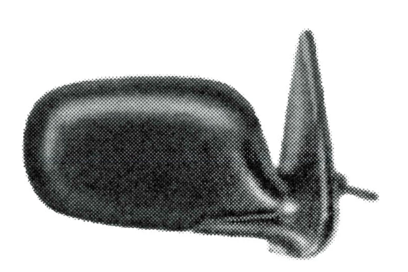 Image of PRASCO DS0057114 Wing mirror Left, black, Manual, Convex Outside Mirror (50)