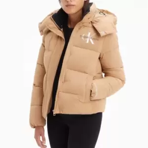 Image of Calvin Klein Jeans Monogram Shell Puffer Jacket