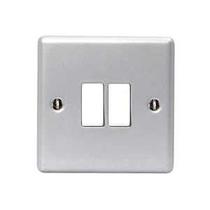 Masterplug Metal Clad 2-Way 2-Gang Light Switch