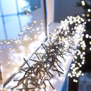 Image of 1500 LED Cluster Christmas Lights - 21.7m Indoor & Outdoor Multi Function Timer Megabrights - Warm White / Cool White Mix - The Winter Workshop