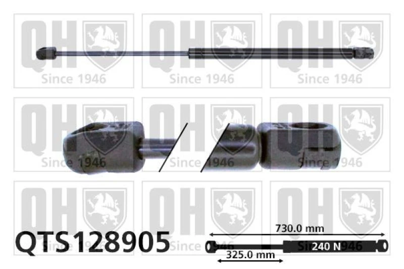 Image of QUINTON HAZELL Bonnet strut QUINTON HAZELL QTS128905