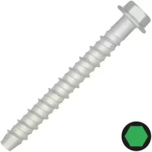 Image of Rawlplug 6 x 75mm Flanged Concrete Screwbolt - Pack of 10 - Silver