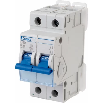 Image of IC40/2 40Amp 2 Pole MCB C Curve - Doepke