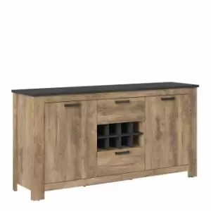 Image of Rapallo 2 Door 2 Drawer Sideboard with Central Wine Rack, none