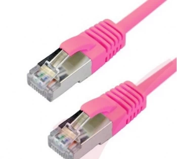 Patch Cord RJ45 CAT.6 F/UTP LSZH Snagless Pink - 0.50 M Full Copper