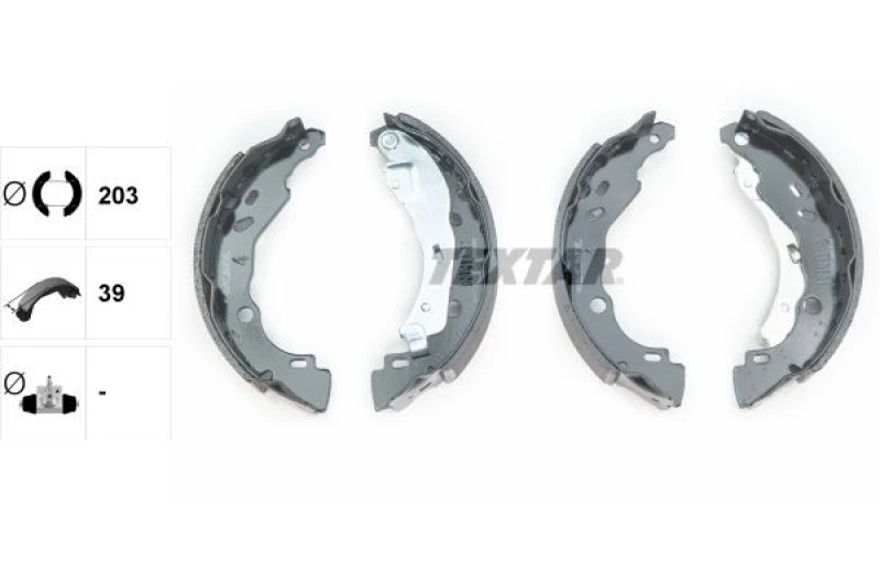 Image of Brake Shoe Set TEXTAR 91083200
