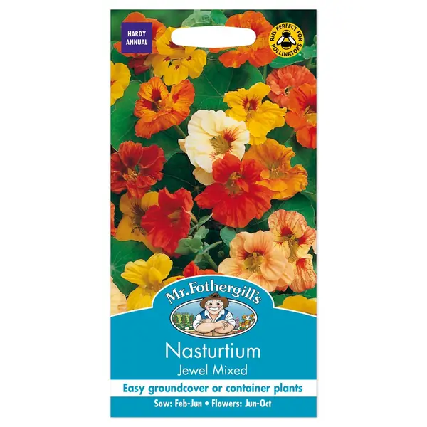 image of Mr. Fothergill's Nasturtium Jewel Mixed Seeds Multicoloured