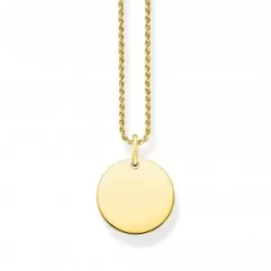 Image of Sterling Silver Gold Necklace KE2133-413-39-L50