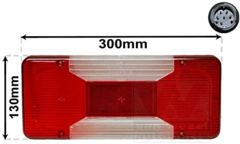Image of VAN WEZEL 2815925 Rear light with bulb holder, Left Combination Rearlight (391)
