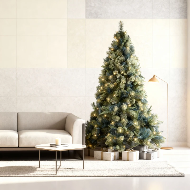 Image of Shatchi 5FT Pre lit Kentucky Christmas Tree With Long life Energy Saving Warm White LED Lights in Green Green Unisex 5ft