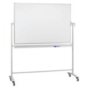 Image of Revolving Whiteboard On Mobile Stand 120 x 120cm Lacquered Steel
