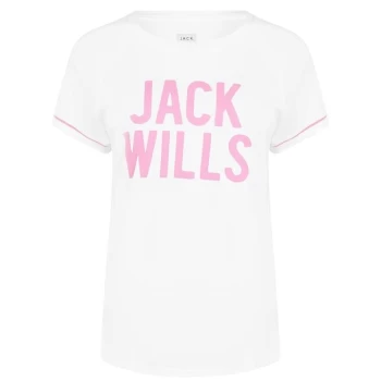 Jack Wills Winsham Raglan T-Shirt - White