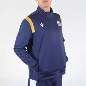 Image of Macron Scotland Quarter Zip Jacket 2020 2021 Mens - Blue