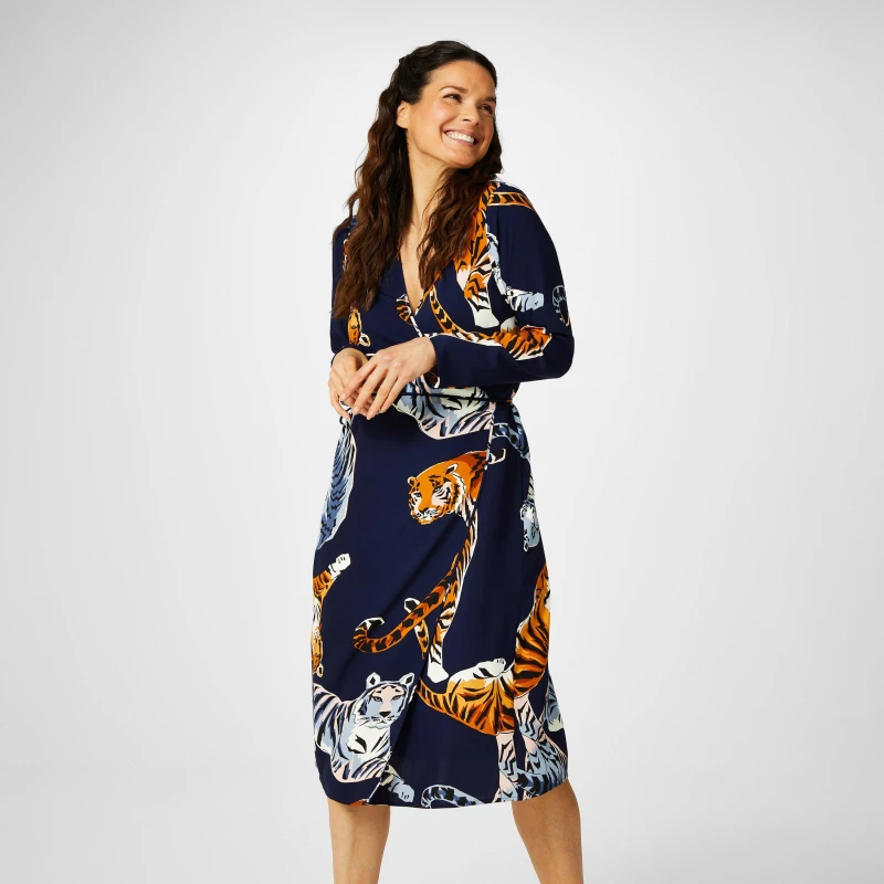 Image of Biba Biba Kimono Wrap Dress - Multi Multi 8