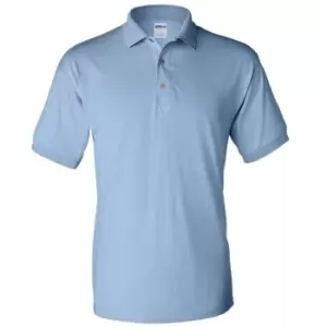 image of Gildan Adult DryBlend Jersey Short Sleeve Polo Shirt (3XL) (Light Blue)