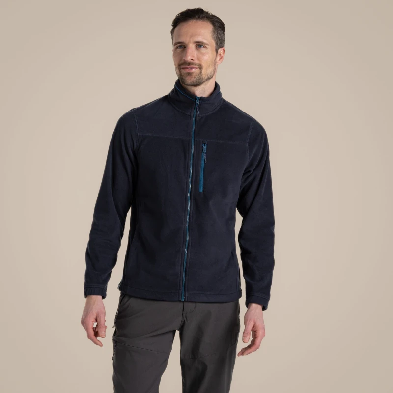 Image of Craghoppers Craghoppers Men Corey Plus Quick Drying Fabric Microfleece Jacket in Dark Navy Size: large Dark Navy L Male 5063260069960
