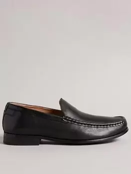 Image of Ted Baker Labi Leather Loafers, Black, Size 11, Men