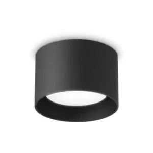 image of Ideal Lux Spike Round Surface Mounted Downlight Black