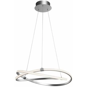 Image of Infinity pendant light 60W LED 3000K, 4500lm, silver / polished chrome / arylic white