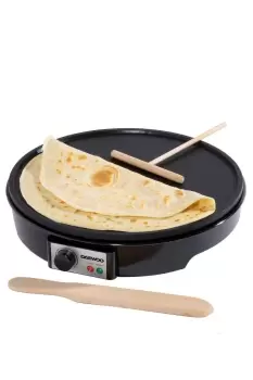 image of Crepe Maker 1000W Electric Pancake Hot Plate Non Stick Black