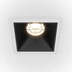 Image of Maytoni Alfa LED Square Recessed Downlight White, Black, 500lm, 4000K