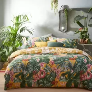 Image of Furn. Medinilla Single Duvet Cover Set Cotton Mustard